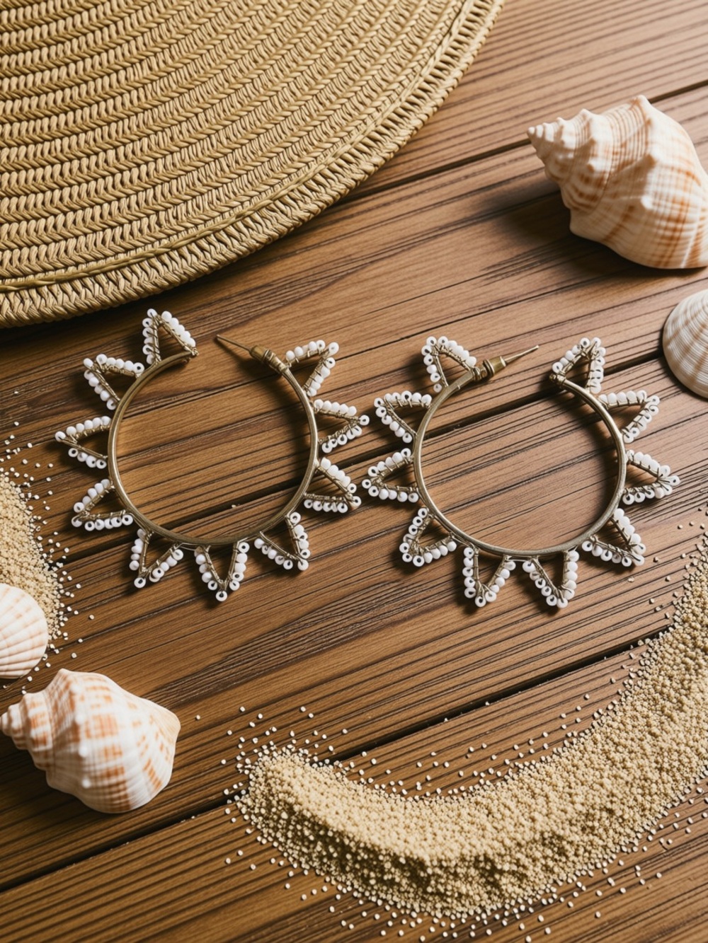 SugarFix by BaubleBar Beaded Sunburst Hoop Earrings